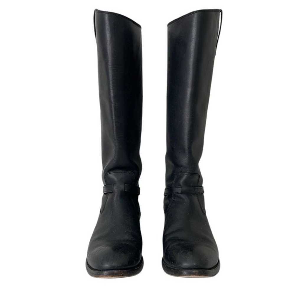 Frye Lindsay Plate black leather knee high boots.… - image 2