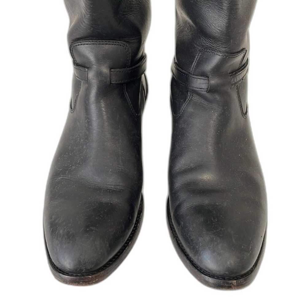Frye Lindsay Plate black leather knee high boots.… - image 3