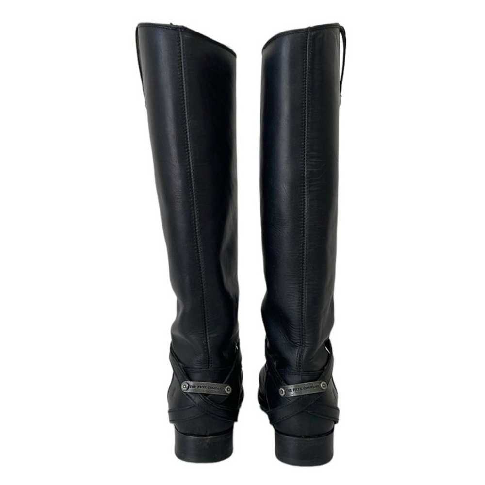 Frye Lindsay Plate black leather knee high boots.… - image 4