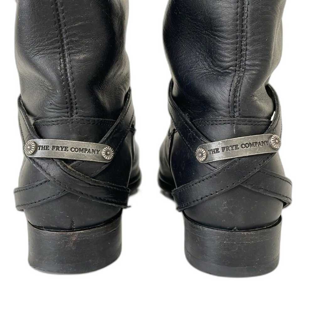 Frye Lindsay Plate black leather knee high boots.… - image 5