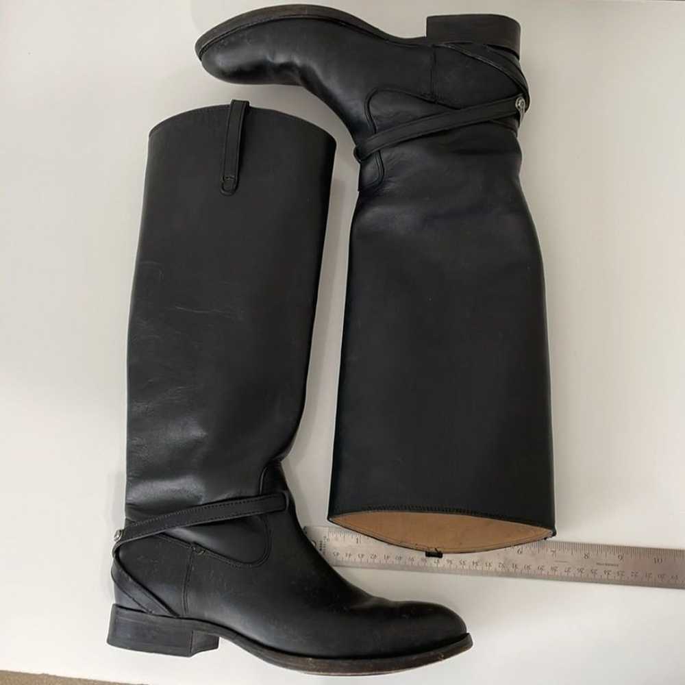 Frye Lindsay Plate black leather knee high boots.… - image 7
