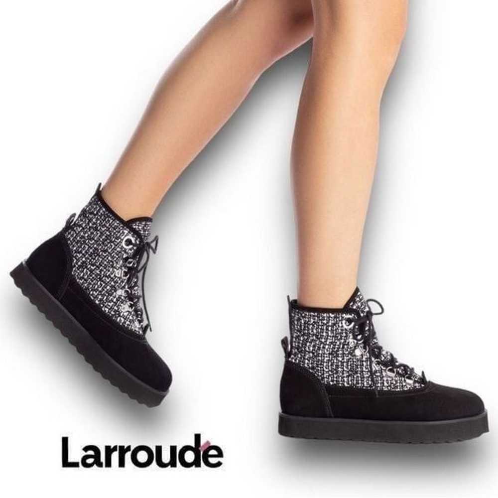 LARROUDE Vail Boot In Black Tweed and Suede Size … - image 2