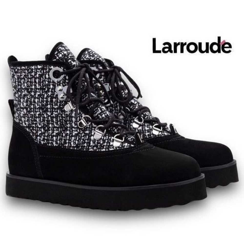 LARROUDE Vail Boot In Black Tweed and Suede Size … - image 3