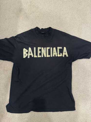 Balenciaga Balenciaga Tape Black Faded T-Shirt