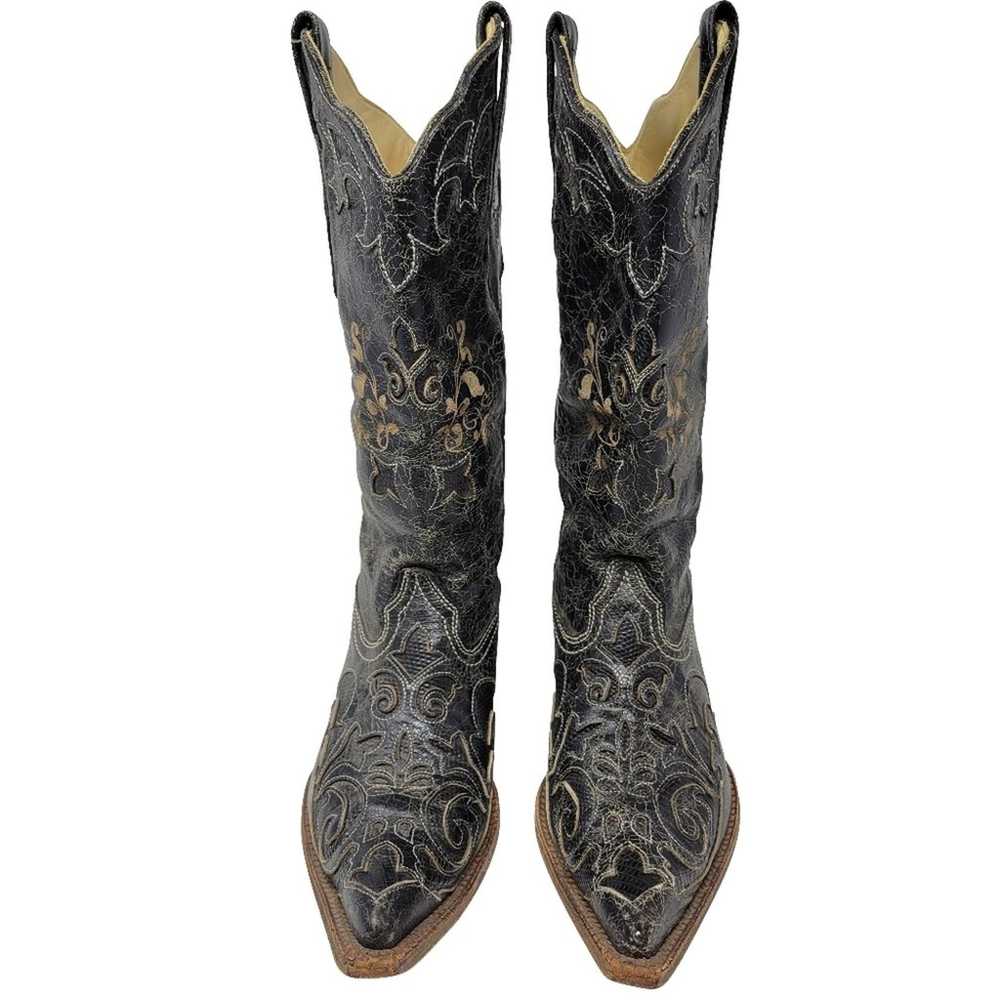Corral Lizard Inlay Western Cowgirl Boots Pointed… - image 2
