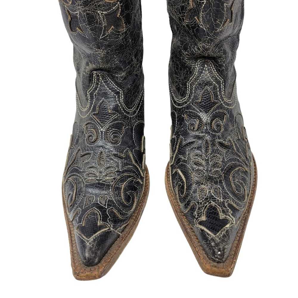 Corral Lizard Inlay Western Cowgirl Boots Pointed… - image 4