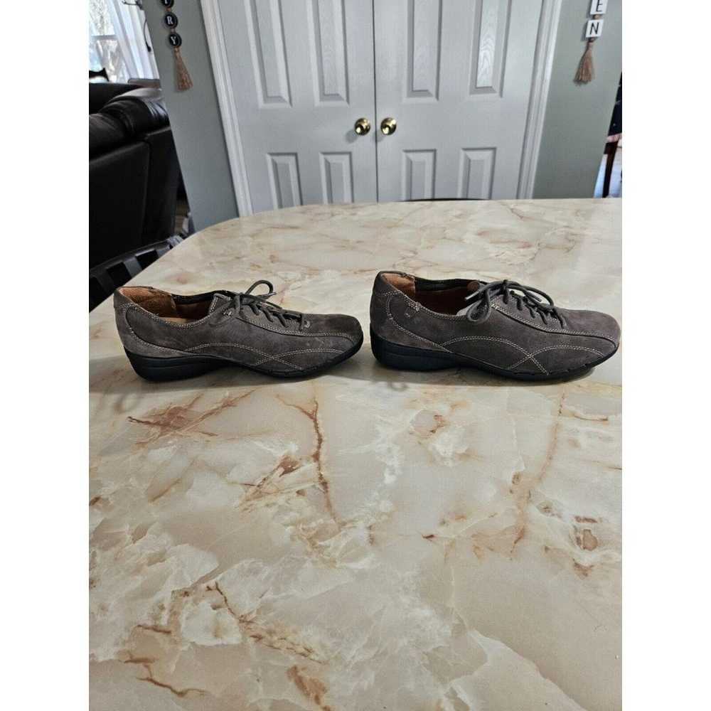 Clarks UN-Structured Shoes M.Grey Suede Leather L… - image 3