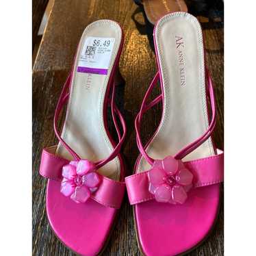 Anne Klein Pink Shoes Slide Sandals 6.5 Flower Vin