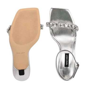 Silver heel sandals