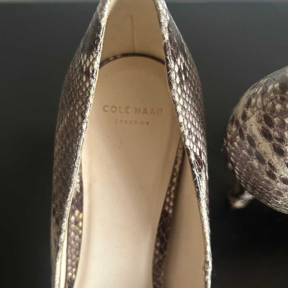 Cole Haan Grand OS Genuine Leather Snakeskin 3” H… - image 2