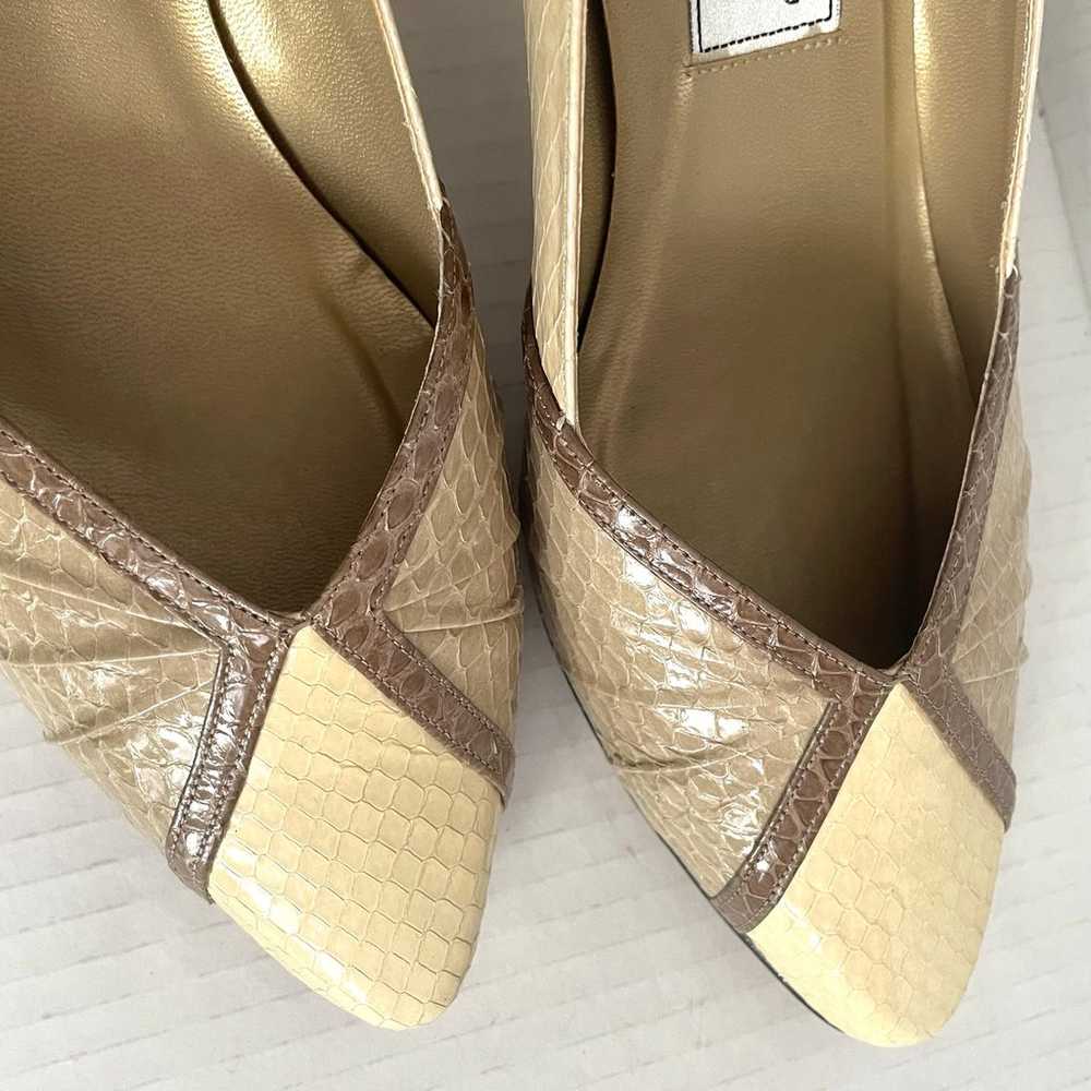 [8.5] Ros Hommerson Vintage Snakeskin Heels - image 3