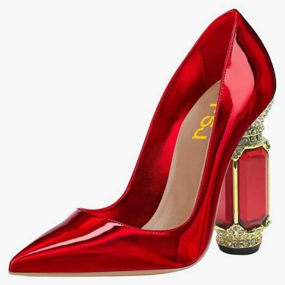 Modern Wizard of Oz Ruby Slippers Red Gem Chunky … - image 1