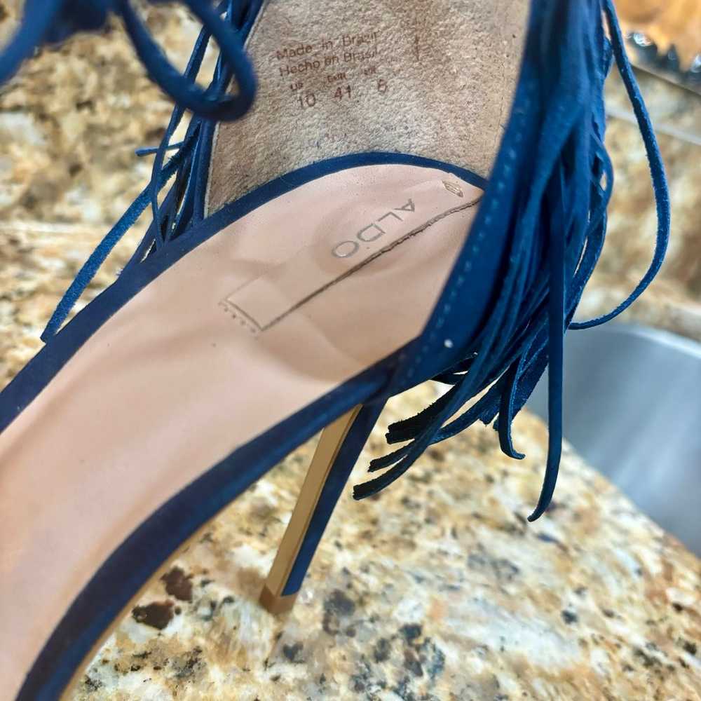 Blue fringe Heels size 10 - image 8
