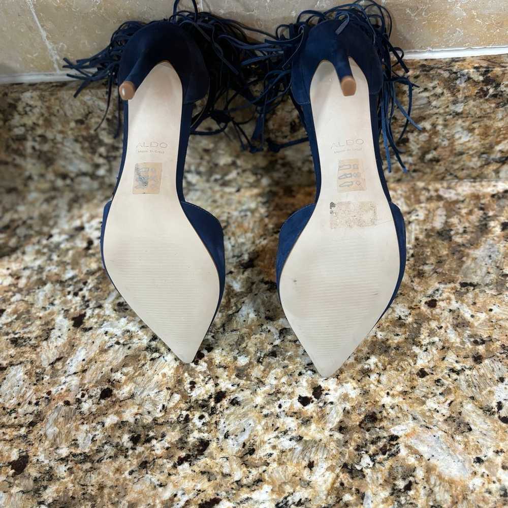 Blue fringe Heels size 10 - image 9