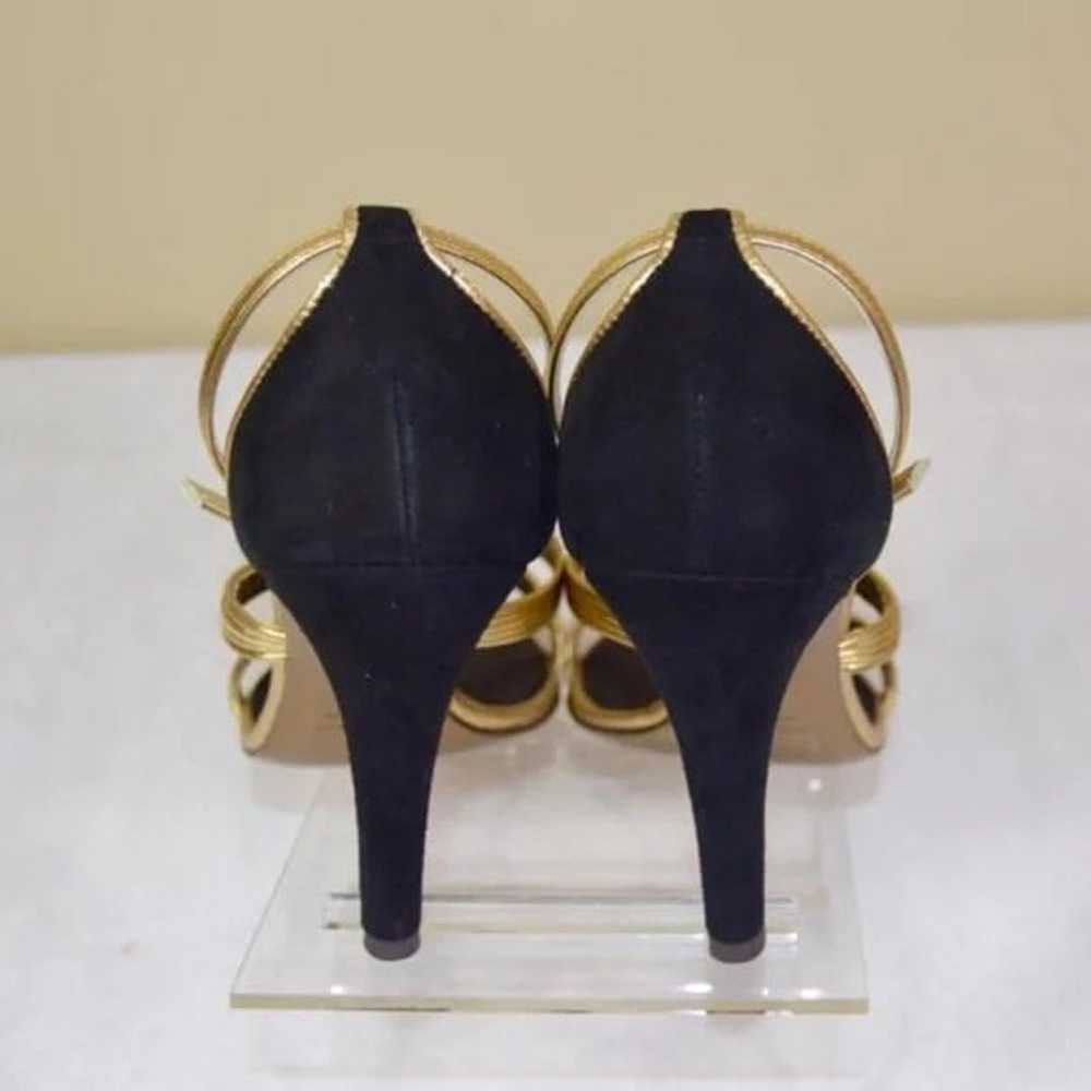 NWT Roberto Cavalli Gold/Black Sandals Size 8 - image 6