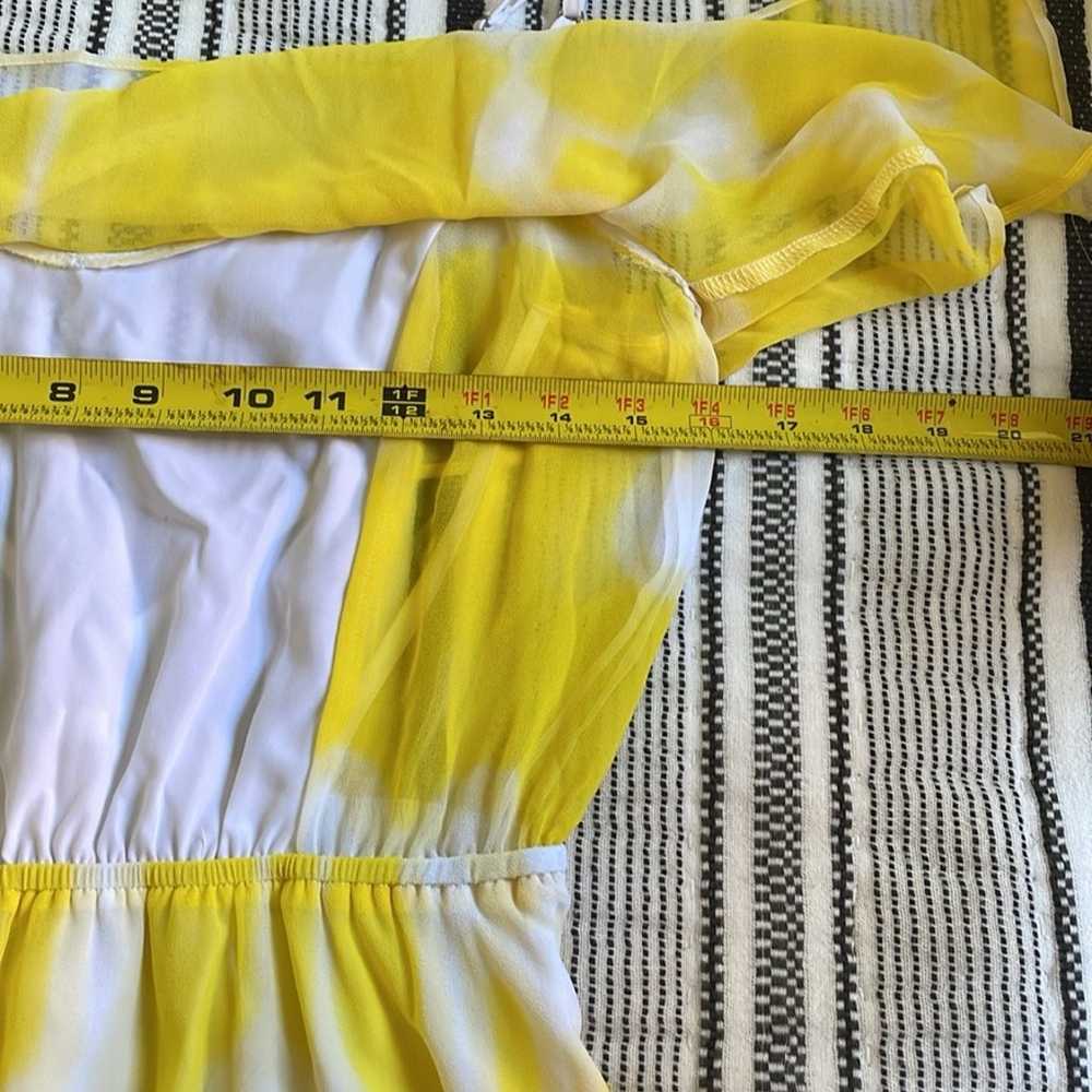 BCBGeneration Yellow Sunburst Tie Dye Flowy Strap… - image 10