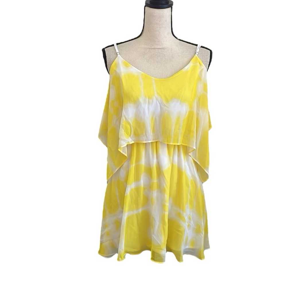 BCBGeneration Yellow Sunburst Tie Dye Flowy Strap… - image 2