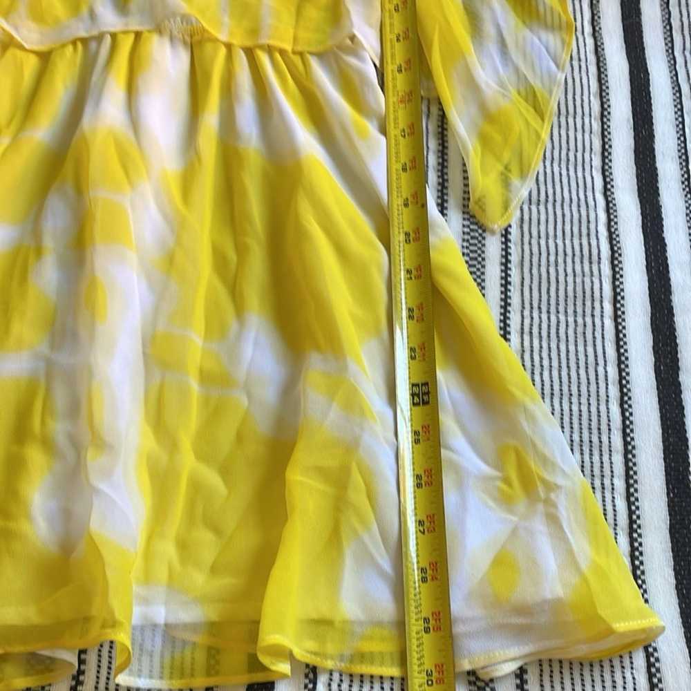 BCBGeneration Yellow Sunburst Tie Dye Flowy Strap… - image 9