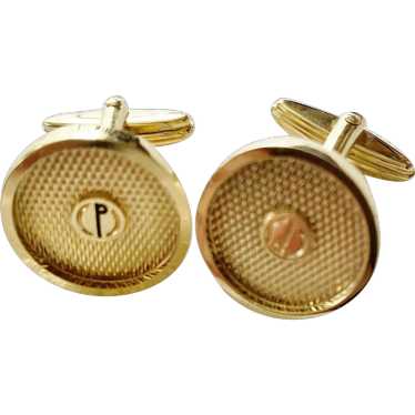 Alfred Dunhill Gold Plated Round Cufflinks