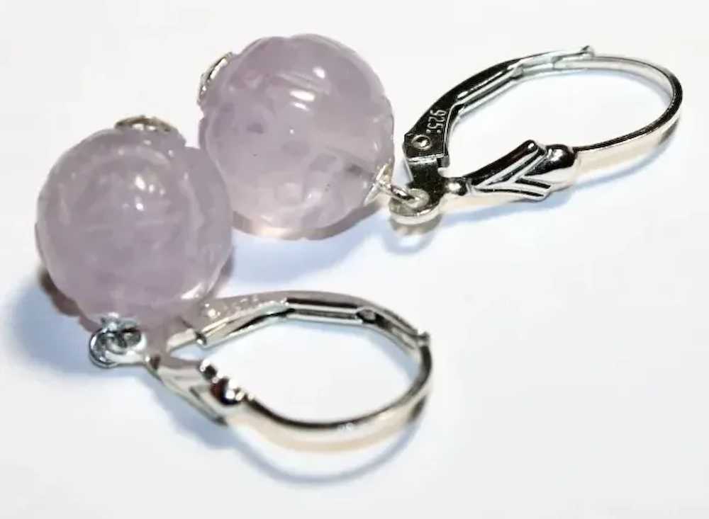 Lavender Jade Dragon Earrings - image 3