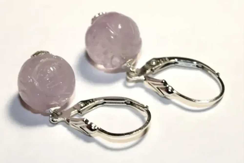 Lavender Jade Dragon Earrings - image 4