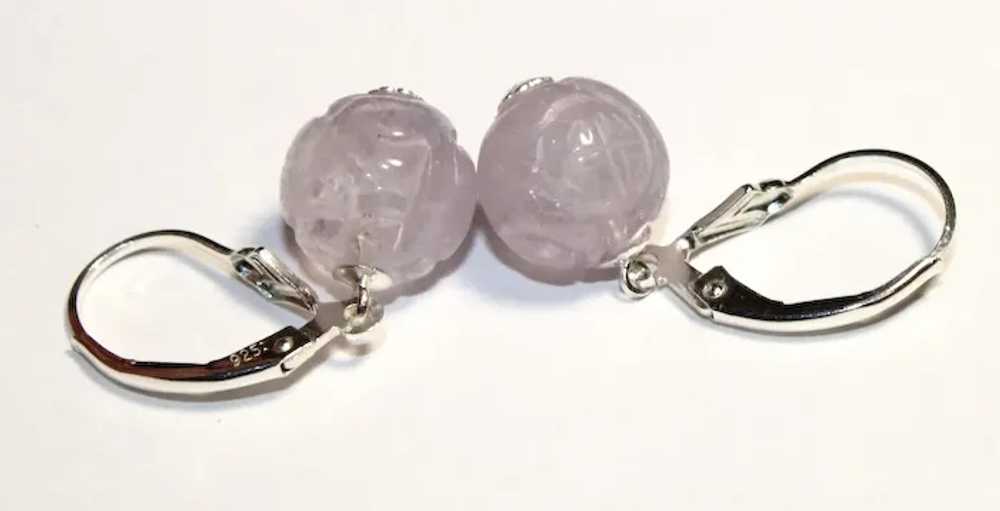 Lavender Jade Dragon Earrings - image 7