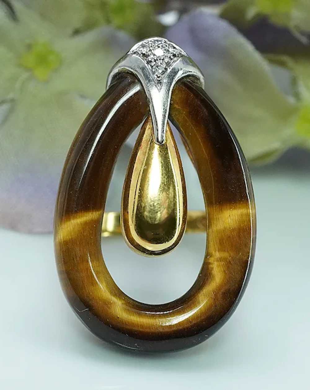 H Stern Designer Vintage Tiger Eye Diamond Modern… - image 3