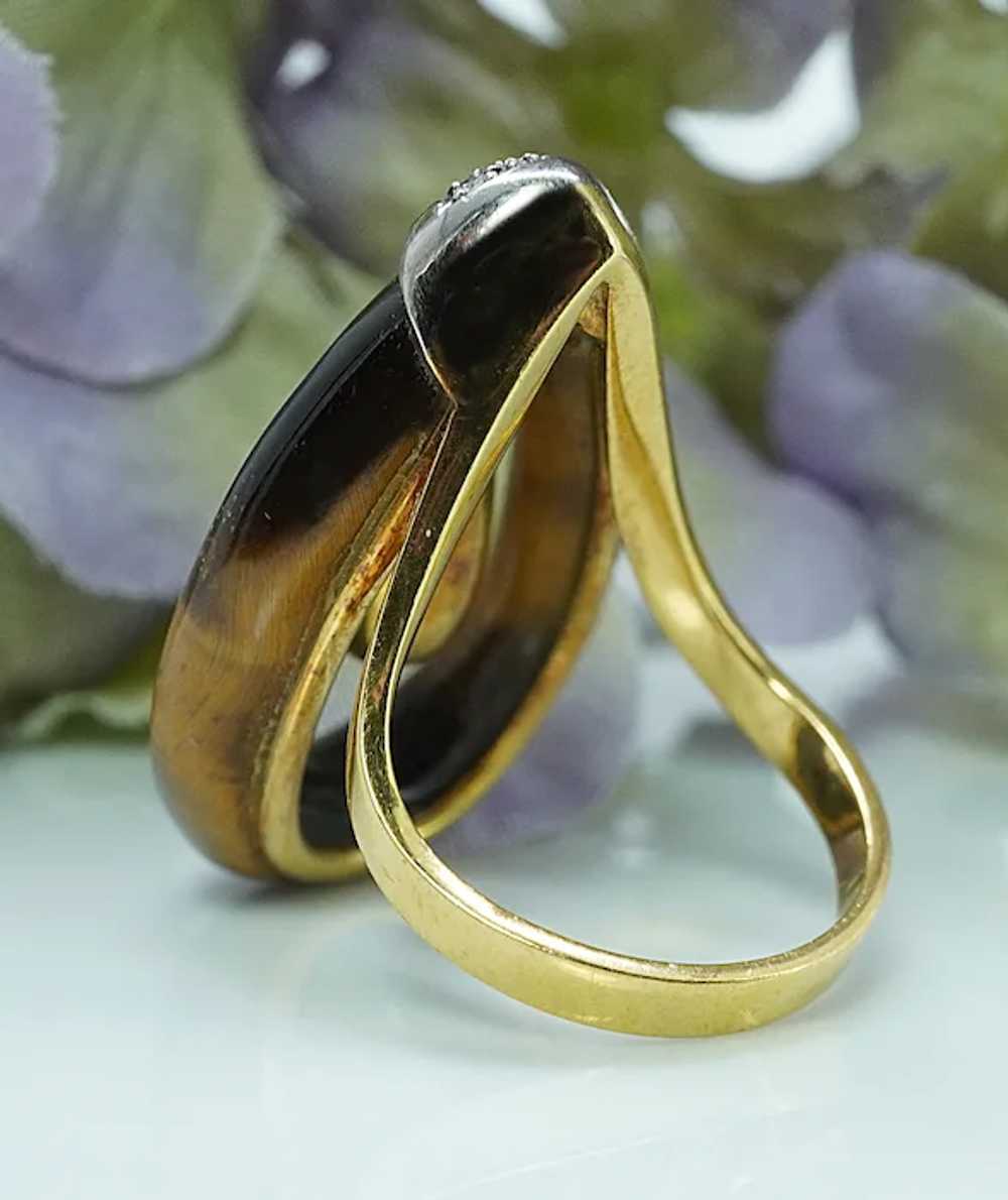 H Stern Designer Vintage Tiger Eye Diamond Modern… - image 5