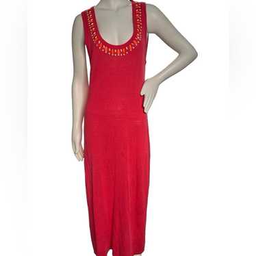 Victoria's Secret Maxi Coral Maxi Dress Sleeveles… - image 1