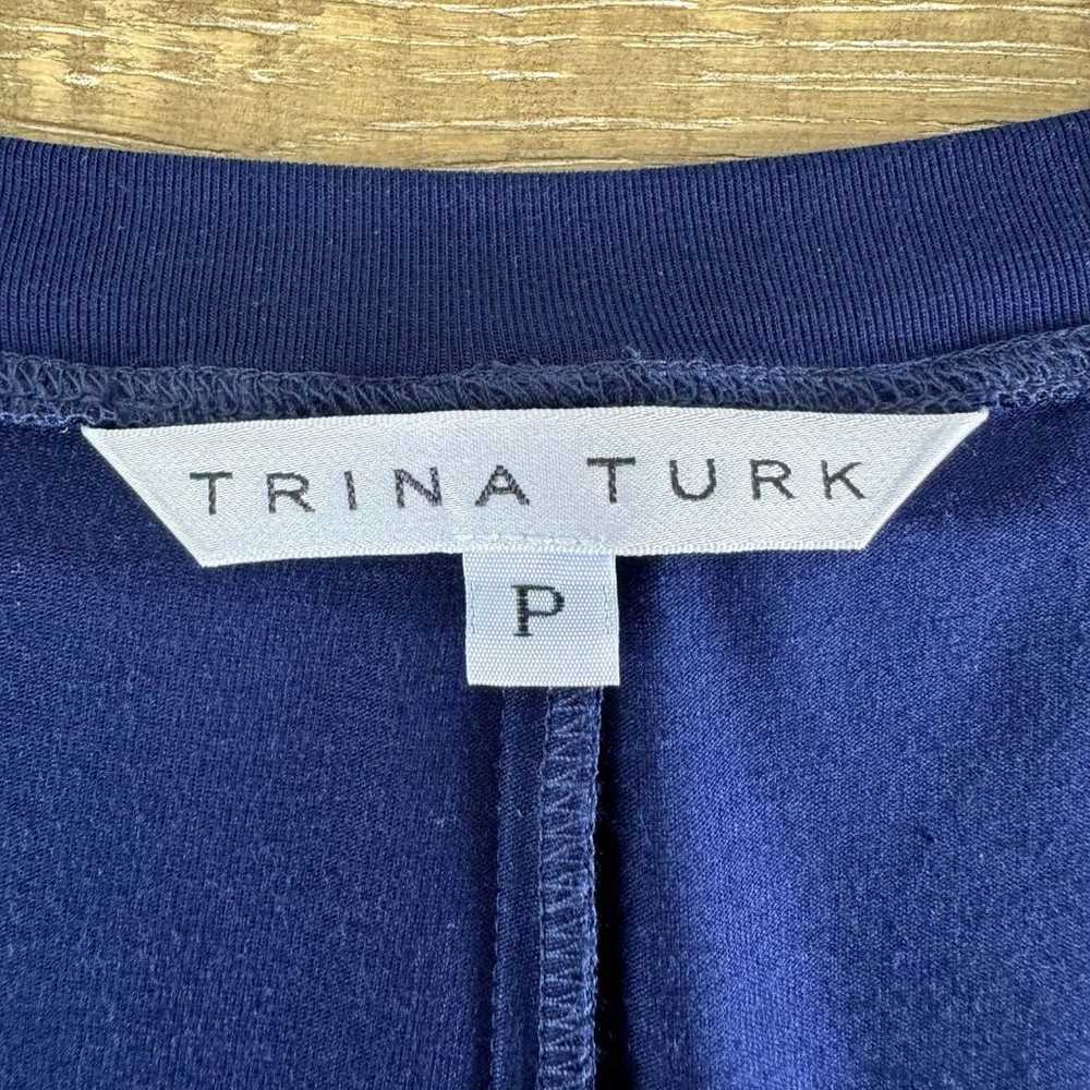 Trina Turk v-neck long sleeve navy dress size XS - image 3