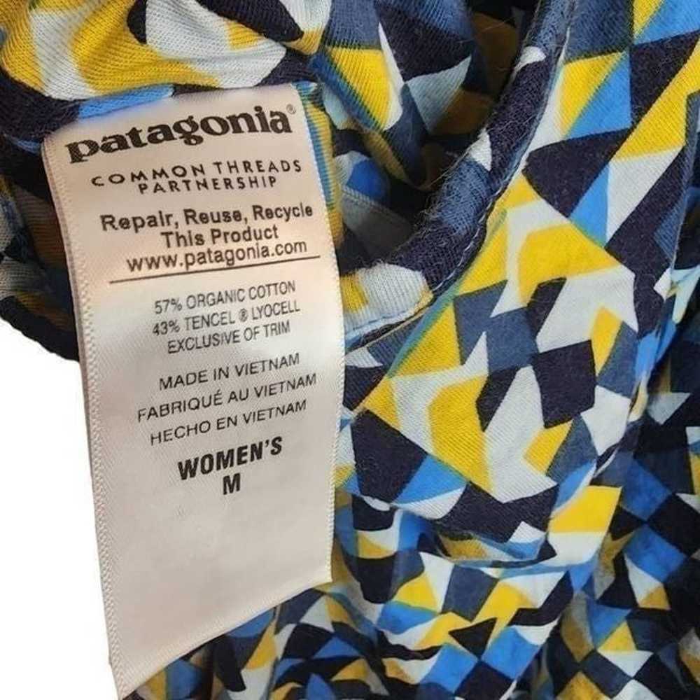 Patagonia Organic Cotton Racerback Blue Yellow Ge… - image 2