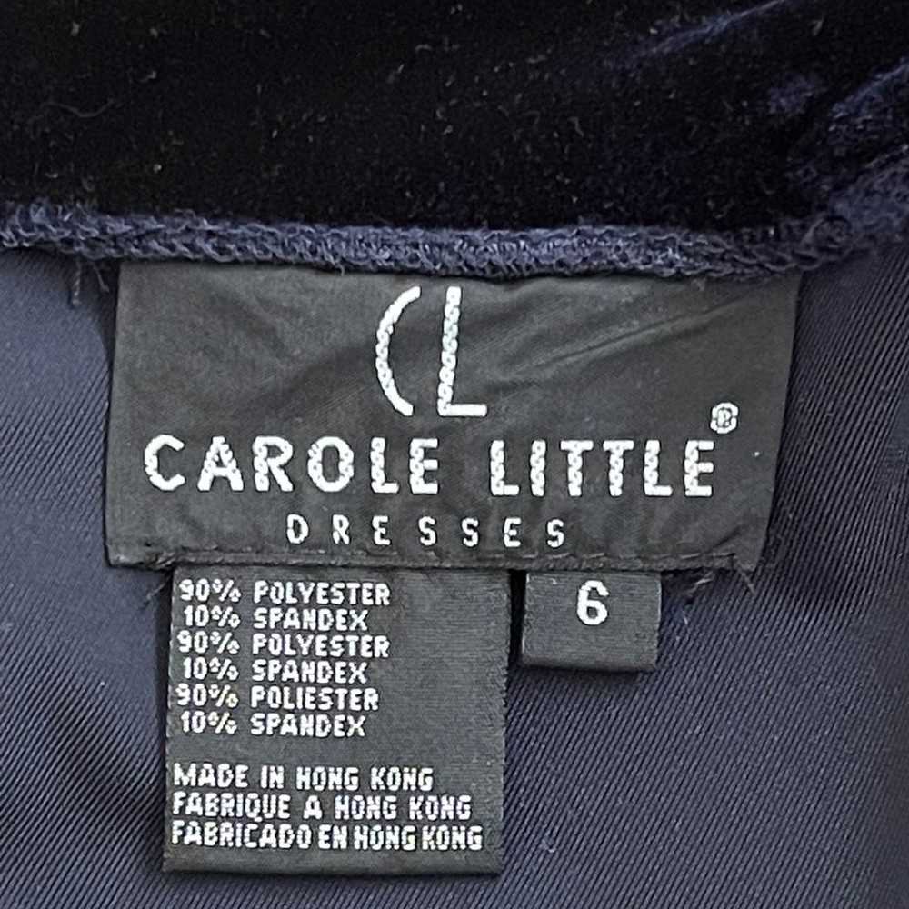 Vintage Carole Little Dark Blue Velvet Maxi Dress… - image 7