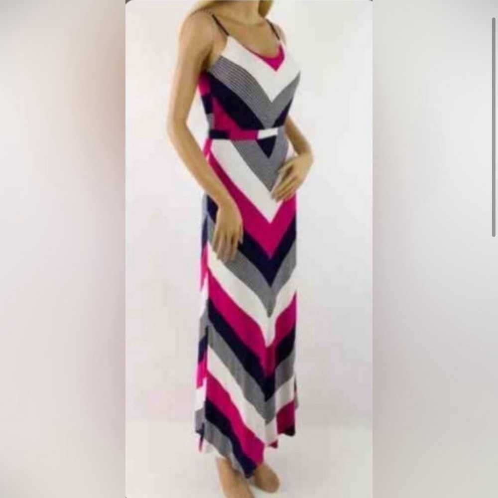 Neiman Marcus Multicolored Striped Maxi Dress - image 6