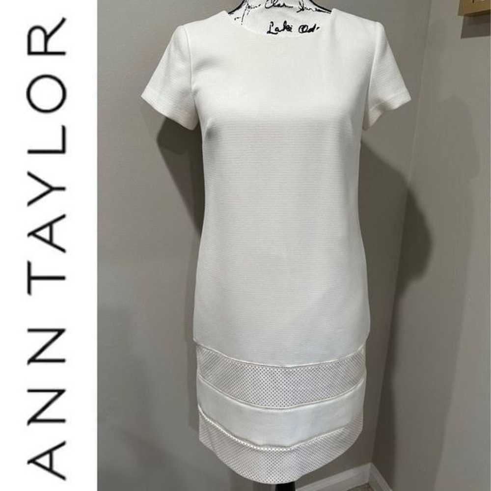 Ann Taylor Sheath White Dress 2 - image 1