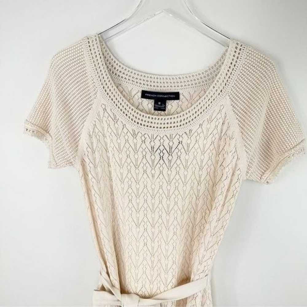 French Connection Crochet Open Knit short Sleeve … - image 3