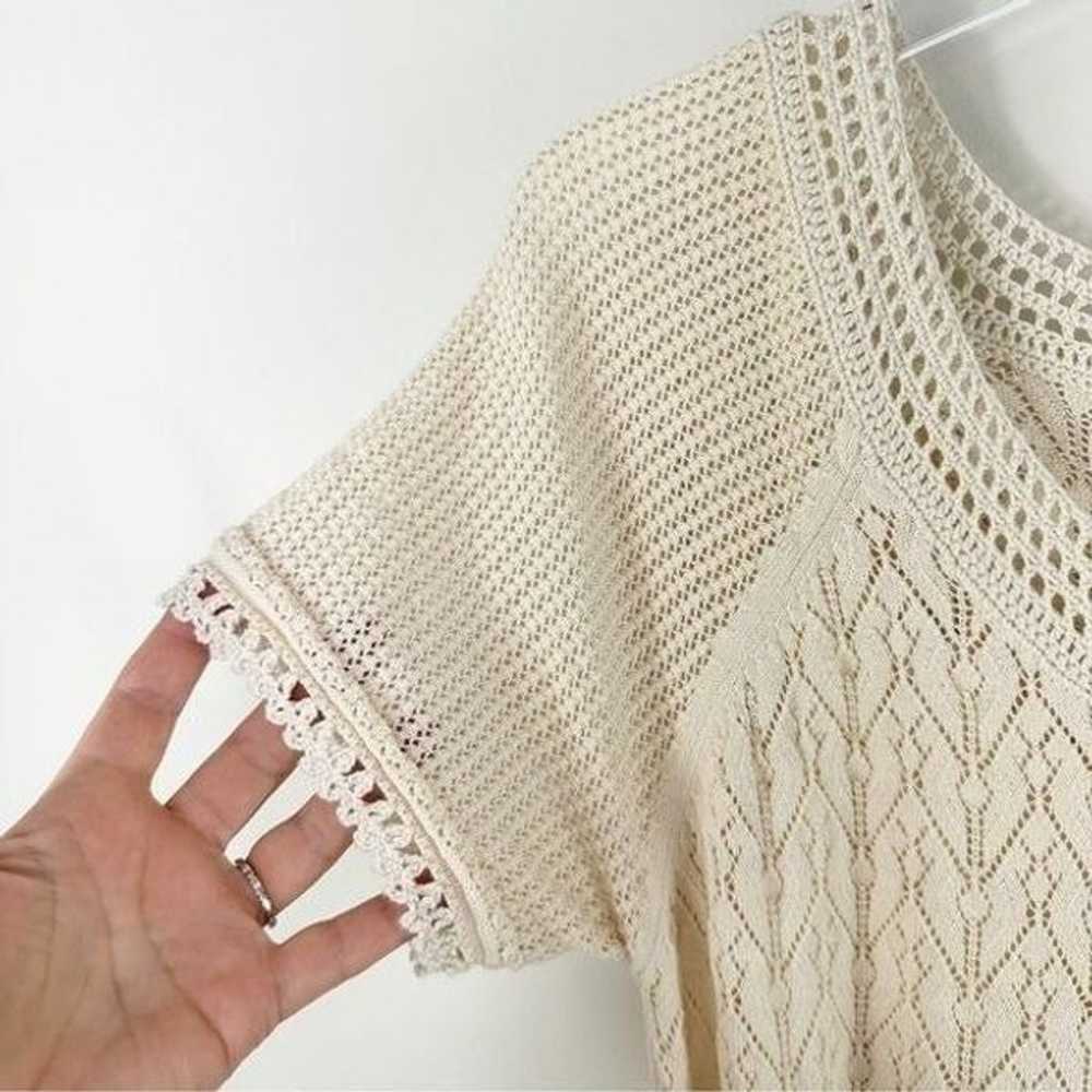 French Connection Crochet Open Knit short Sleeve … - image 6