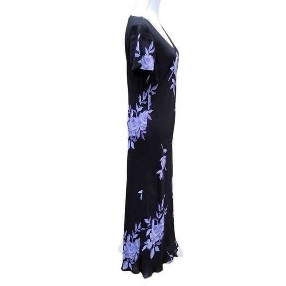 Jones New York Black Floral Short Sleeve Maxi Dre… - image 2