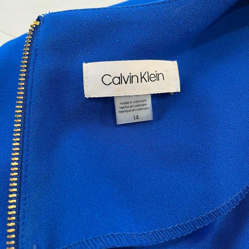 Calvin Klein Royal Blue Tulip Sleeve Sheath Dress… - image 11