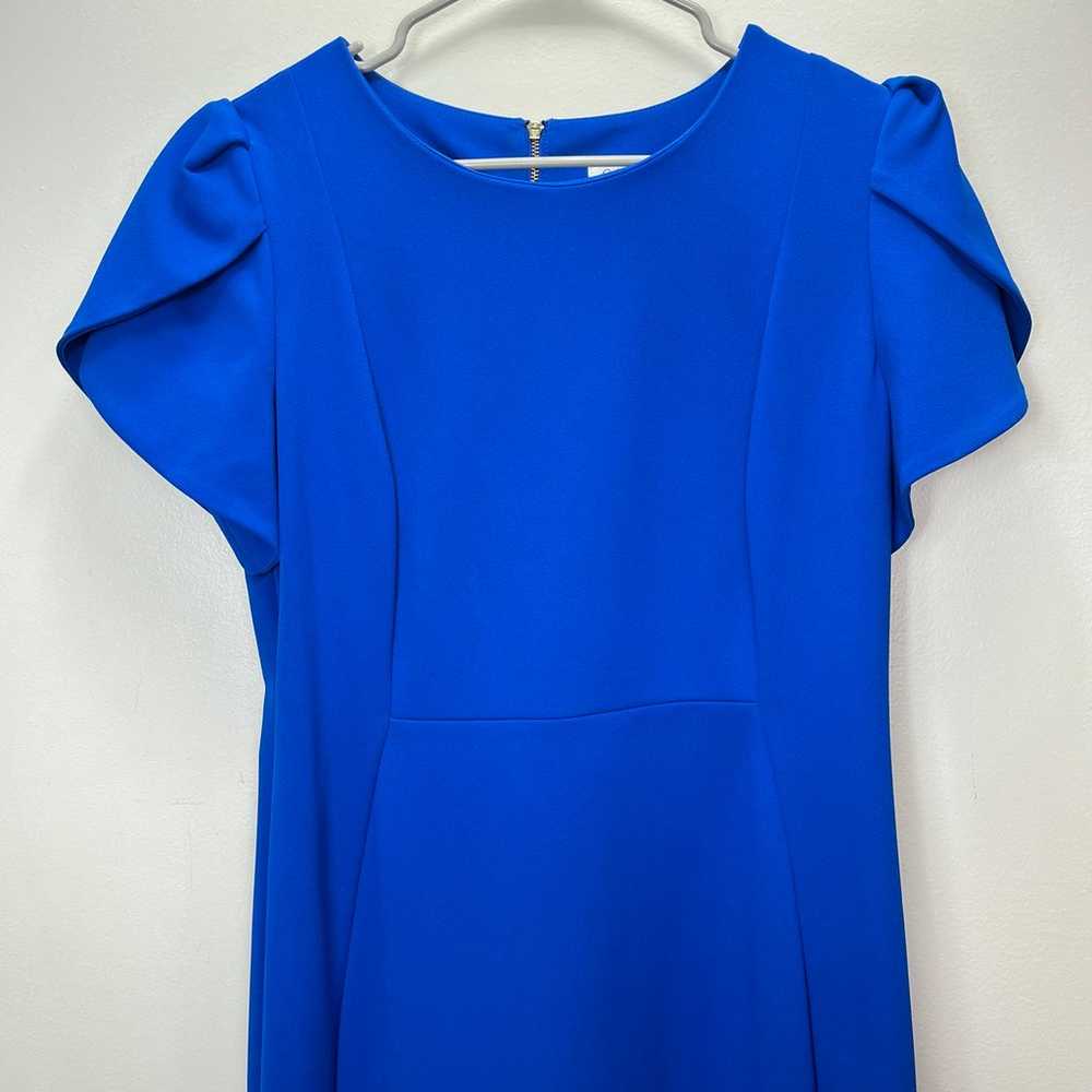 Calvin Klein Royal Blue Tulip Sleeve Sheath Dress… - image 5