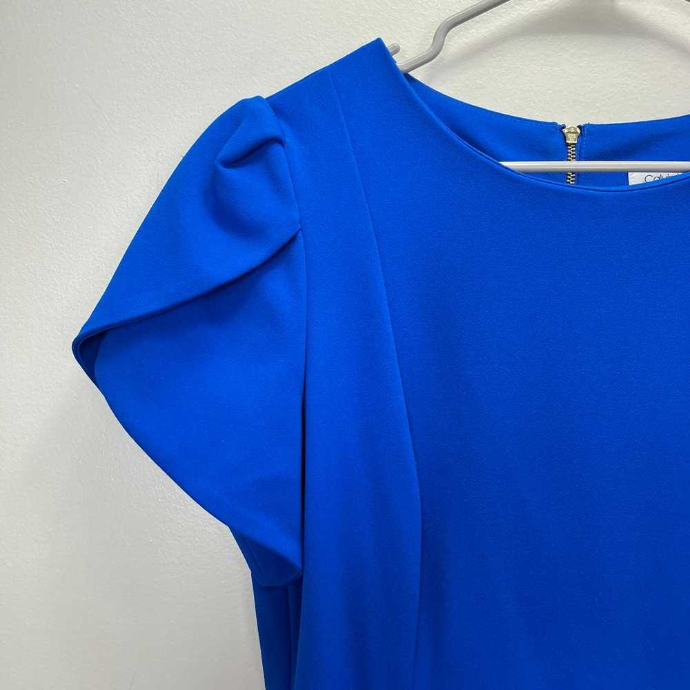 Calvin Klein Royal Blue Tulip Sleeve Sheath Dress… - image 6