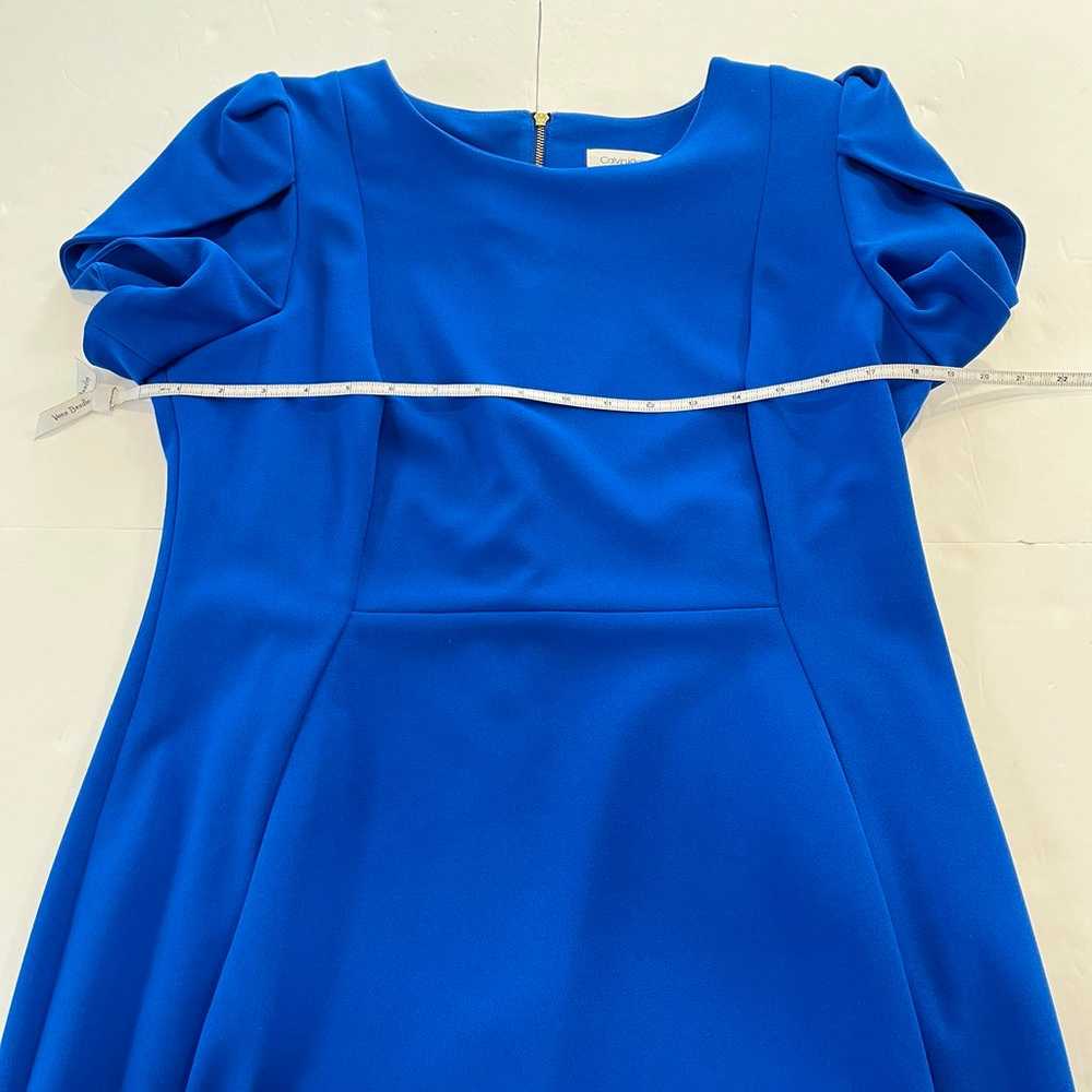 Calvin Klein Royal Blue Tulip Sleeve Sheath Dress… - image 9