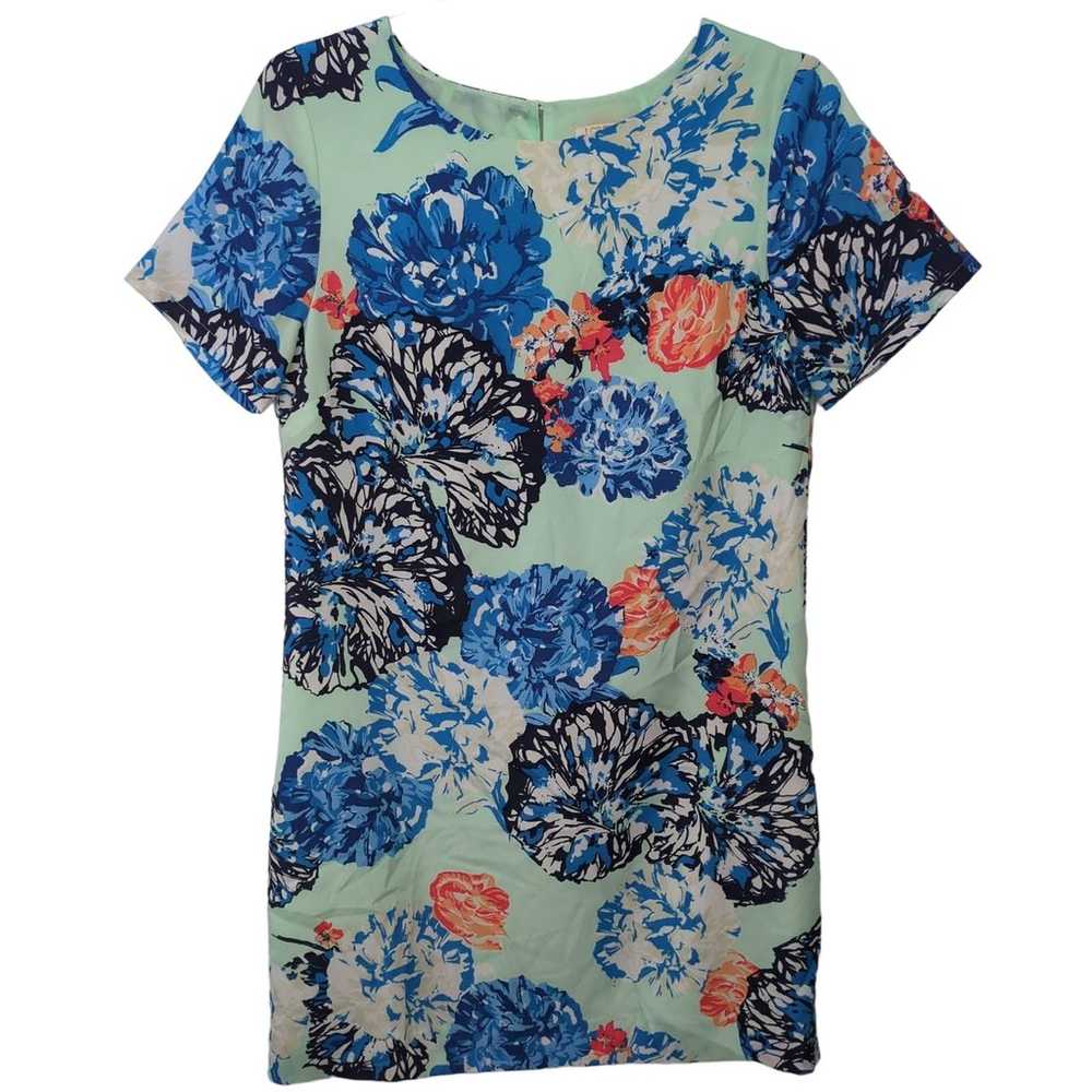 J. Crew floral mint midi slip dress with keyhole … - image 1