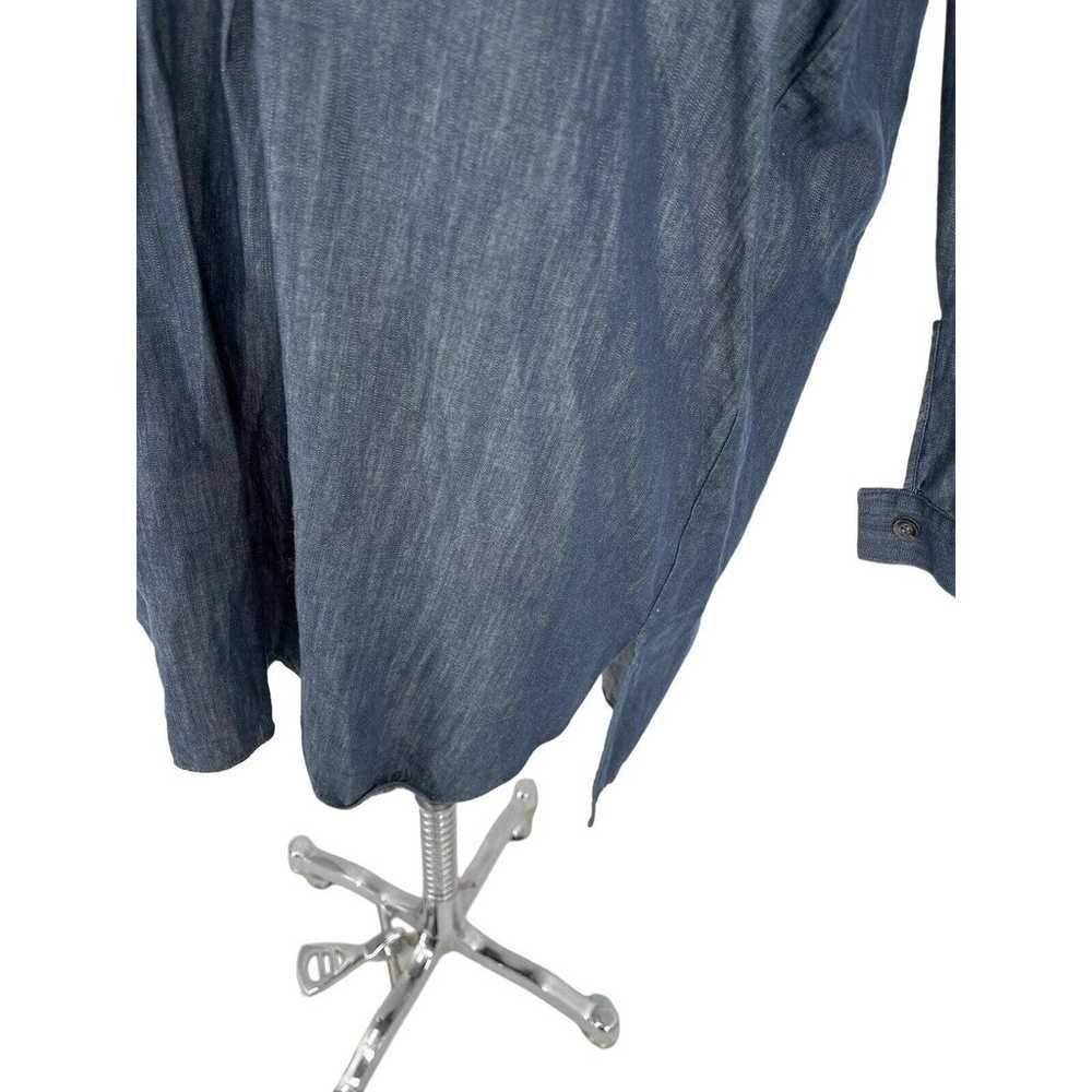Petersyn Dress Blue Chambray Denim Roll Tab Sleev… - image 4