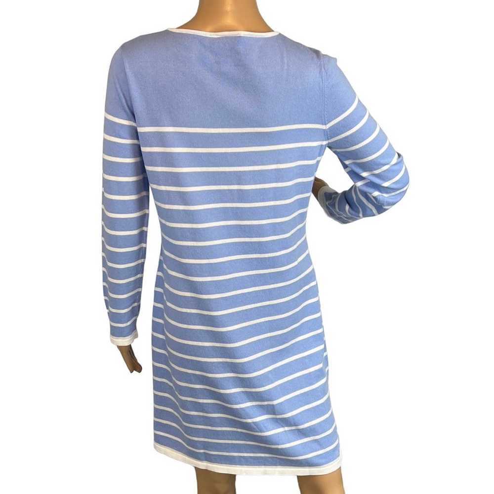 STS Sail to Sable Blue White Striped Sweater Dres… - image 3