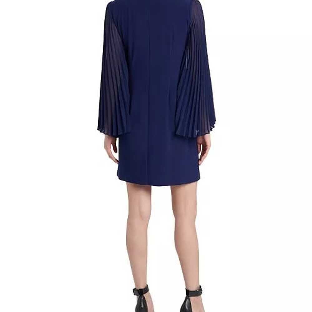 Pleated-Sleeve Shift Dress - image 2