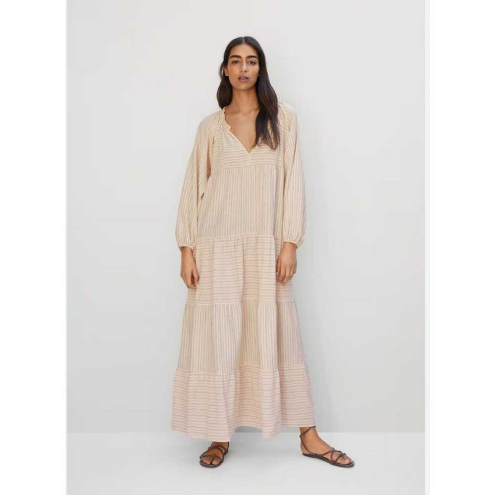 MNG by Mango Linen/Cotton Blend Striped Maxi Dres… - image 1