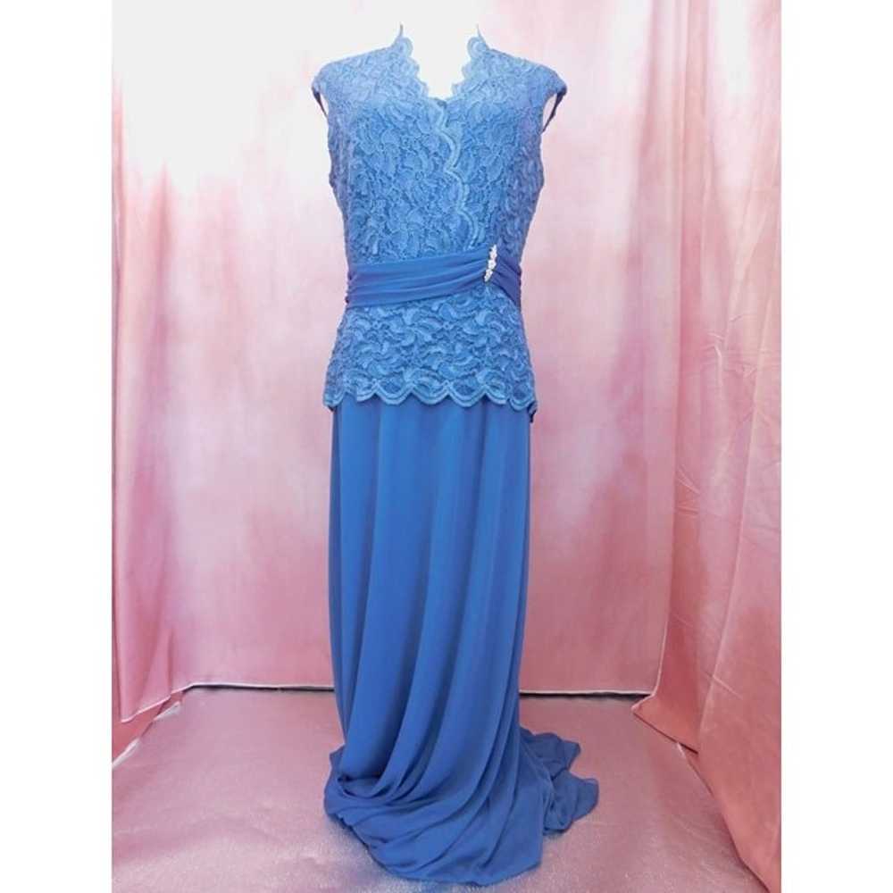 Blu Sage Formal Evening Gown Dress Women 8 Blue L… - image 1