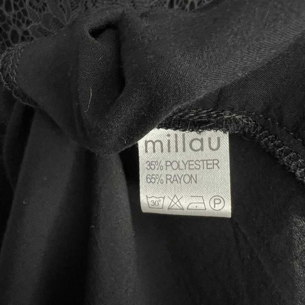 Millau Black Sheer Lace Back Short Dress XS - image 8