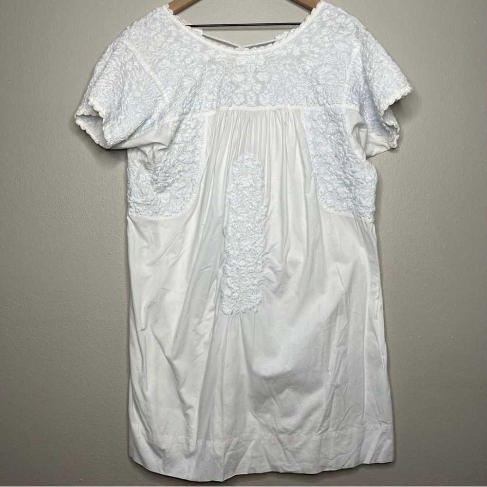 Sister Mary Women Mini Dress Medium White Blue Em… - image 1