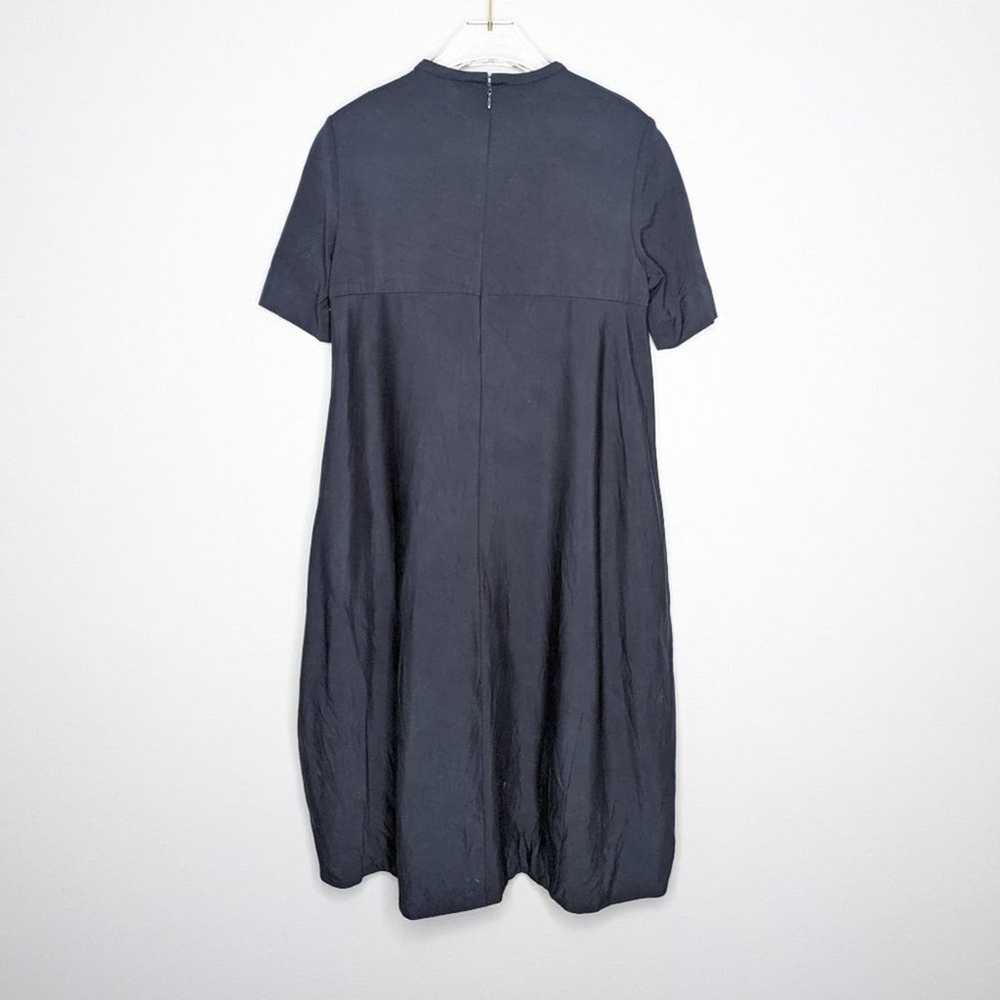 COS Navy Blue Short Sleeve Knee Length Dress Pock… - image 2